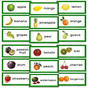 foods - fruit - flash cards